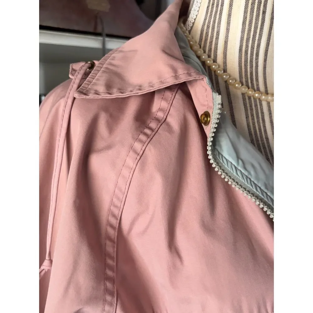 Vintage Authentic Woolrich 80's Timeless Anorak Utility Zippered Hood Rain Coat